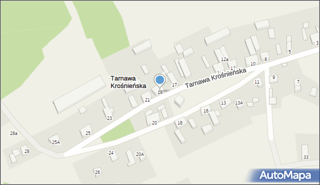 Tarnawa Krośnieńska, Tarnawa Krośnieńska, 19, mapa Tarnawa Krośnieńska