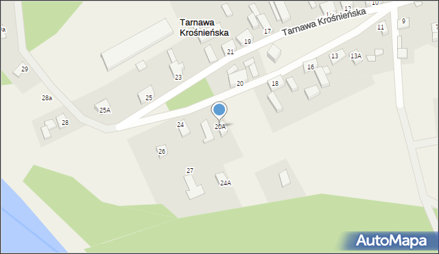 Tarnawa Krośnieńska, Tarnawa Krośnieńska, 20A, mapa Tarnawa Krośnieńska