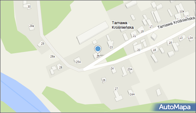Tarnawa Krośnieńska, Tarnawa Krośnieńska, 25, mapa Tarnawa Krośnieńska