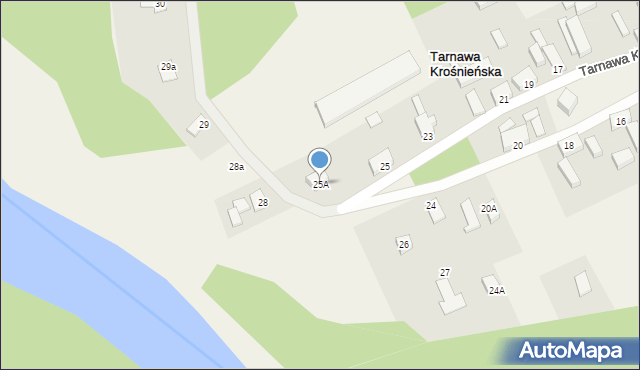 Tarnawa Krośnieńska, Tarnawa Krośnieńska, 25A, mapa Tarnawa Krośnieńska