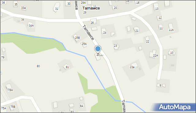 Tarnawce, Tarnawce, 25A, mapa Tarnawce