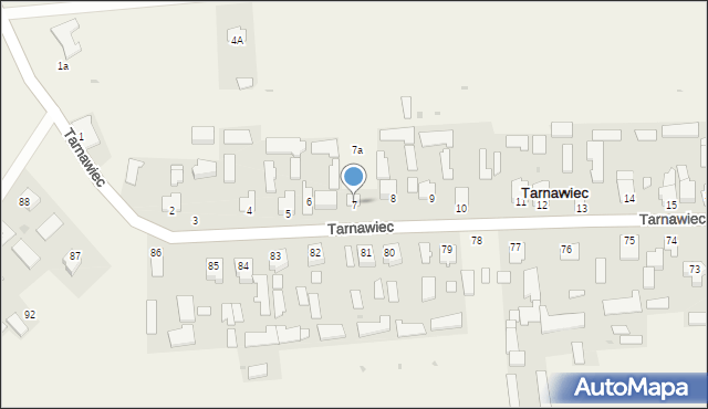 Tarnawiec, Tarnawiec, 7, mapa Tarnawiec