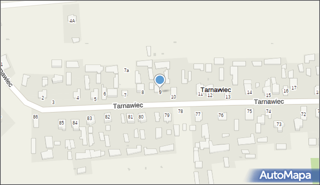 Tarnawiec, Tarnawiec, 9, mapa Tarnawiec