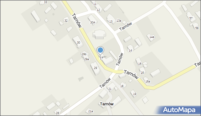 Tarnów, Tarnów, 17a, mapa Tarnów