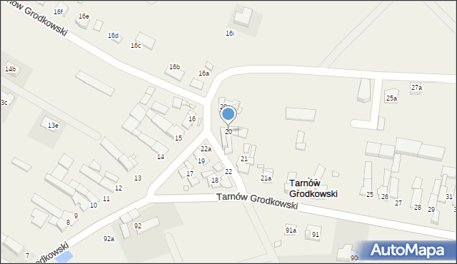 Tarnów Grodkowski, Tarnów Grodkowski, 20, mapa Tarnów Grodkowski