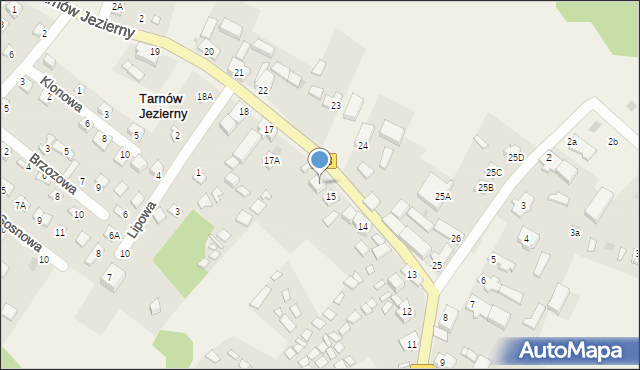 Tarnów Jezierny, Tarnów Jezierny, 16, mapa Tarnów Jezierny