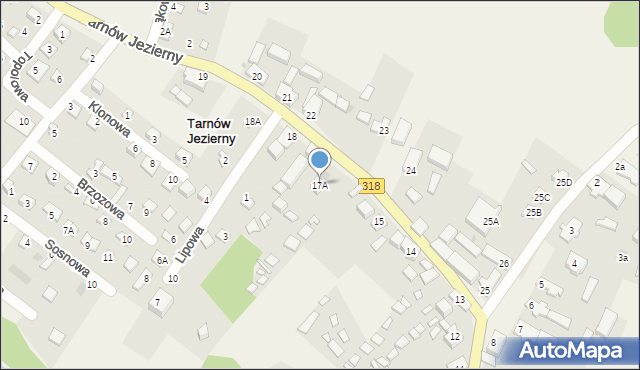 Tarnów Jezierny, Tarnów Jezierny, 17A, mapa Tarnów Jezierny