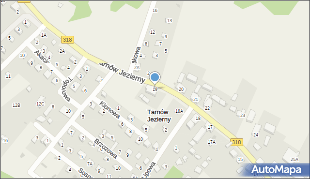 Tarnów Jezierny, Tarnów Jezierny, 19, mapa Tarnów Jezierny