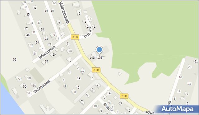 Tarnów Jezierny, Tarnów Jezierny, 19B, mapa Tarnów Jezierny