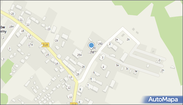 Tarnów Jezierny, Tarnów Jezierny, 25B, mapa Tarnów Jezierny