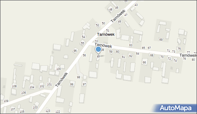 Tarnówek, Tarnówek, 57, mapa Tarnówek