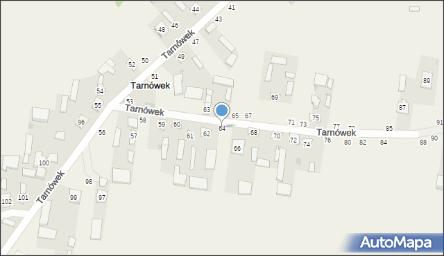 Tarnówek, Tarnówek, 64, mapa Tarnówek