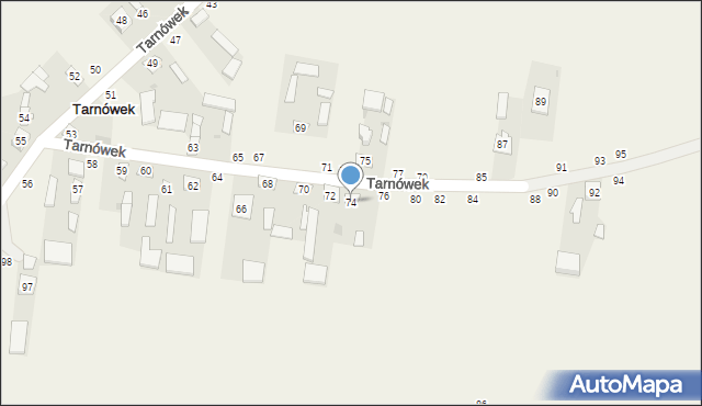 Tarnówek, Tarnówek, 74, mapa Tarnówek