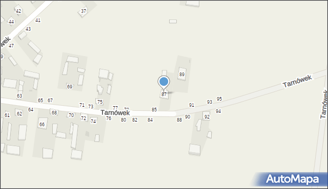 Tarnówek, Tarnówek, 87, mapa Tarnówek