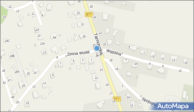 Tarnowiec, Tarnowska, 25, mapa Tarnowiec