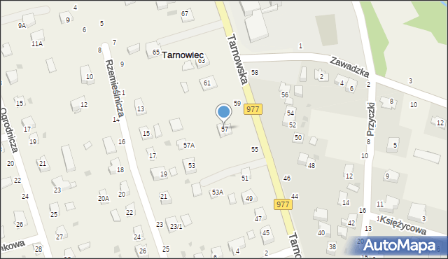 Tarnowiec, Tarnowska, 57, mapa Tarnowiec