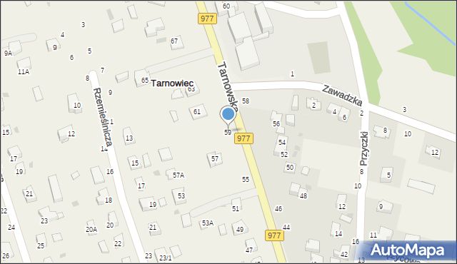 Tarnowiec, Tarnowska, 59, mapa Tarnowiec