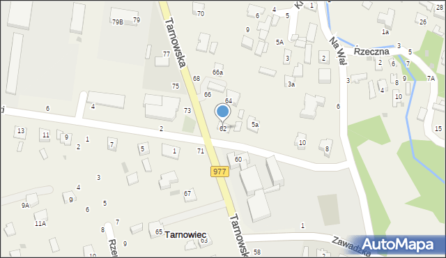 Tarnowiec, Tarnowska, 62, mapa Tarnowiec