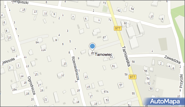 Tarnowiec, Tarnowska, 65, mapa Tarnowiec