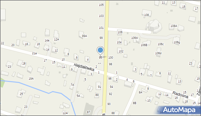 Tarnowiec, Tarnowska, 95, mapa Tarnowiec