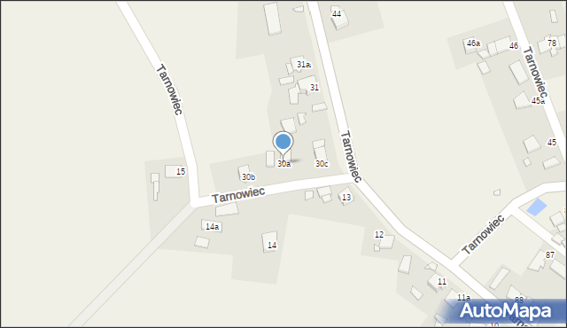 Tarnowiec, Tarnowiec, 30a, mapa Tarnowiec