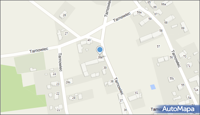 Tarnowiec, Tarnowiec, 39a, mapa Tarnowiec