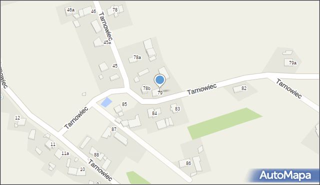 Tarnowiec, Tarnowiec, 79, mapa Tarnowiec