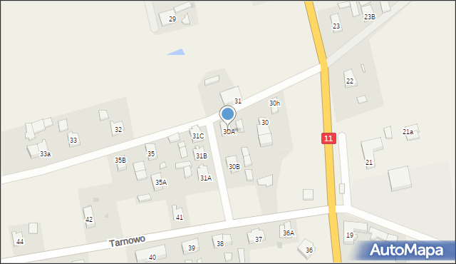 Tarnowo, Tarnowo, 30A, mapa Tarnowo