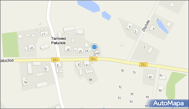 Tarnowo Pałuckie, Tarnowo Pałuckie, 12, mapa Tarnowo Pałuckie