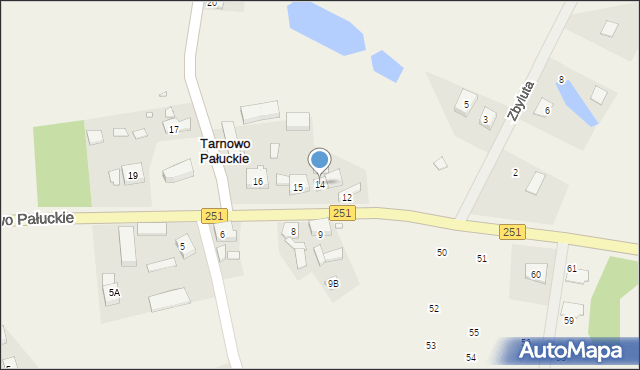 Tarnowo Pałuckie, Tarnowo Pałuckie, 14, mapa Tarnowo Pałuckie
