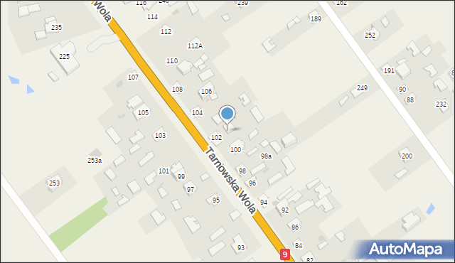 Tarnowska Wola, Tarnowska Wola, 102A, mapa Tarnowska Wola