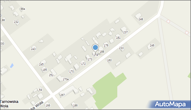 Tarnowska Wola, Tarnowska Wola, 174, mapa Tarnowska Wola