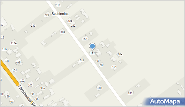 Tarnowska Wola, Tarnowska Wola, 191, mapa Tarnowska Wola