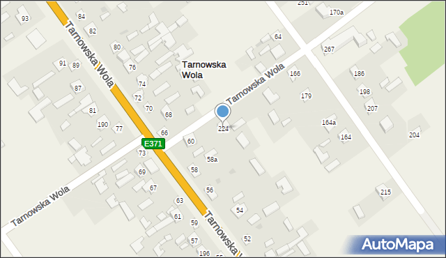 Tarnowska Wola, Tarnowska Wola, 224, mapa Tarnowska Wola