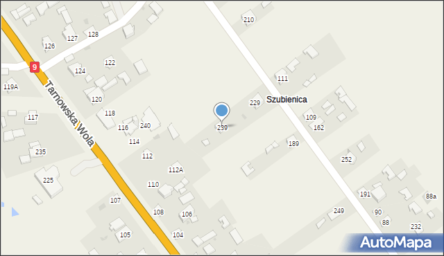 Tarnowska Wola, Tarnowska Wola, 239, mapa Tarnowska Wola