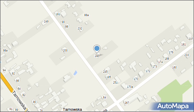 Tarnowska Wola, Tarnowska Wola, 243, mapa Tarnowska Wola