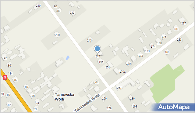 Tarnowska Wola, Tarnowska Wola, 245, mapa Tarnowska Wola