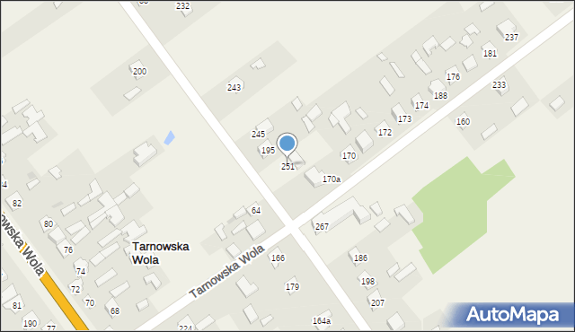 Tarnowska Wola, Tarnowska Wola, 251, mapa Tarnowska Wola