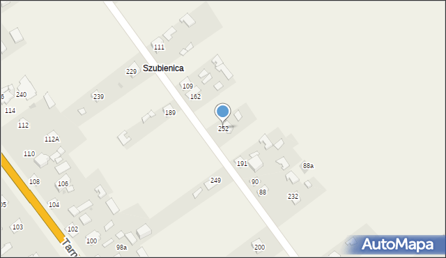 Tarnowska Wola, Tarnowska Wola, 252, mapa Tarnowska Wola