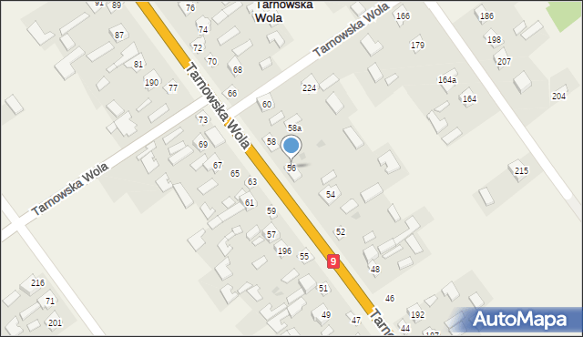 Tarnowska Wola, Tarnowska Wola, 56, mapa Tarnowska Wola
