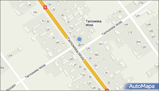 Tarnowska Wola, Tarnowska Wola, 66, mapa Tarnowska Wola