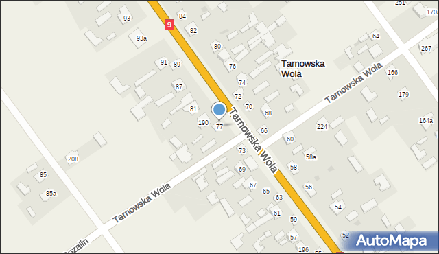 Tarnowska Wola, Tarnowska Wola, 77, mapa Tarnowska Wola
