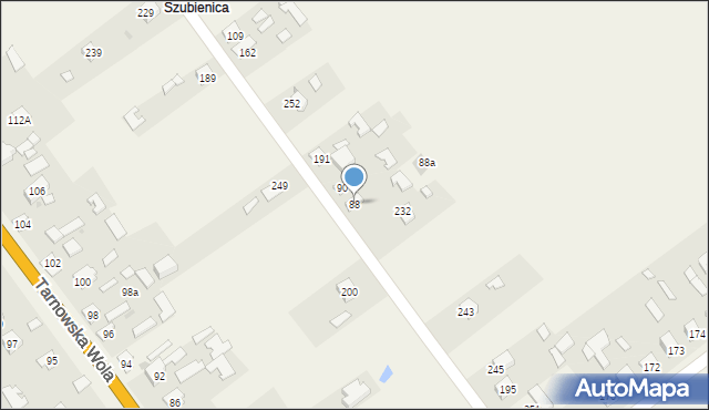 Tarnowska Wola, Tarnowska Wola, 88, mapa Tarnowska Wola
