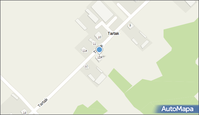 Tartak, Tartak, 12A, mapa Tartak