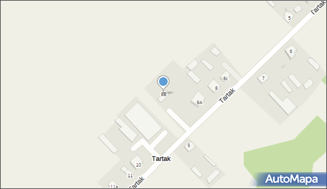 Tartak, Tartak, 8B, mapa Tartak