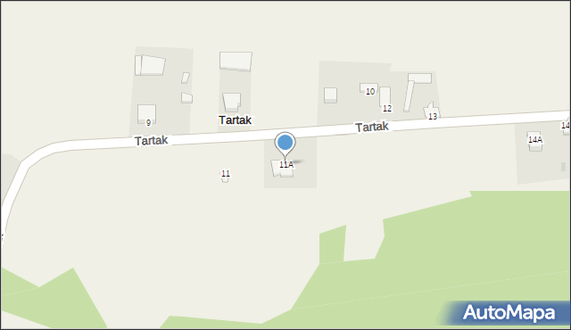 Tartak, Tartak, 11A, mapa Tartak