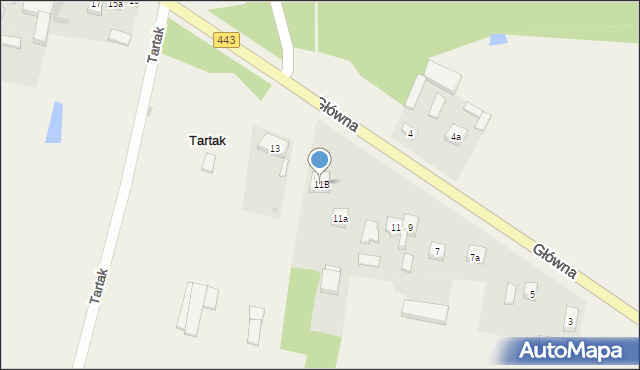 Tartak, Tartak, 11B, mapa Tartak