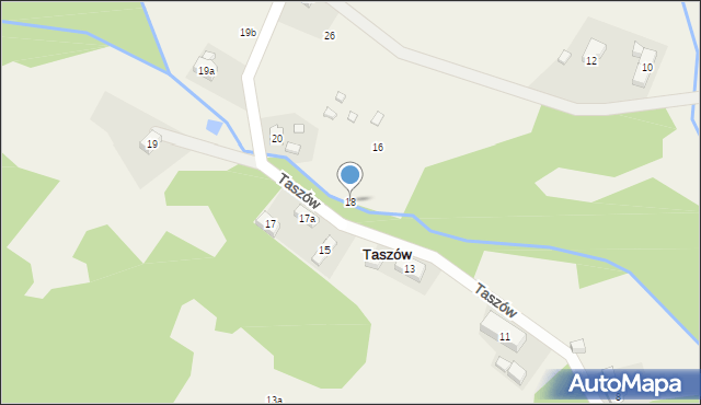 Taszów, Taszów, 18, mapa Taszów