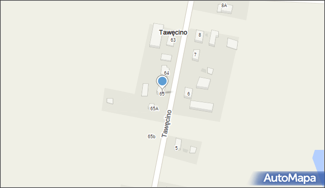 Tawęcino, Tawęcino, 65, mapa Tawęcino