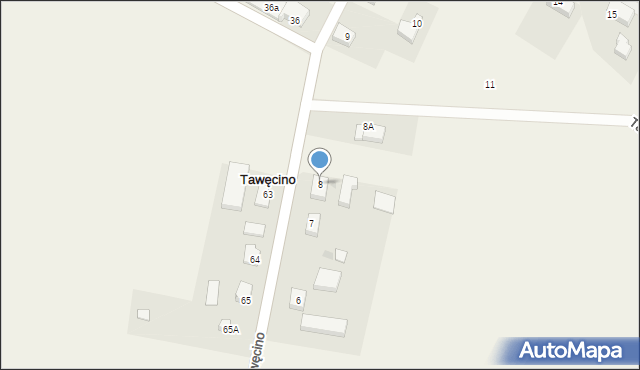 Tawęcino, Tawęcino, 8, mapa Tawęcino